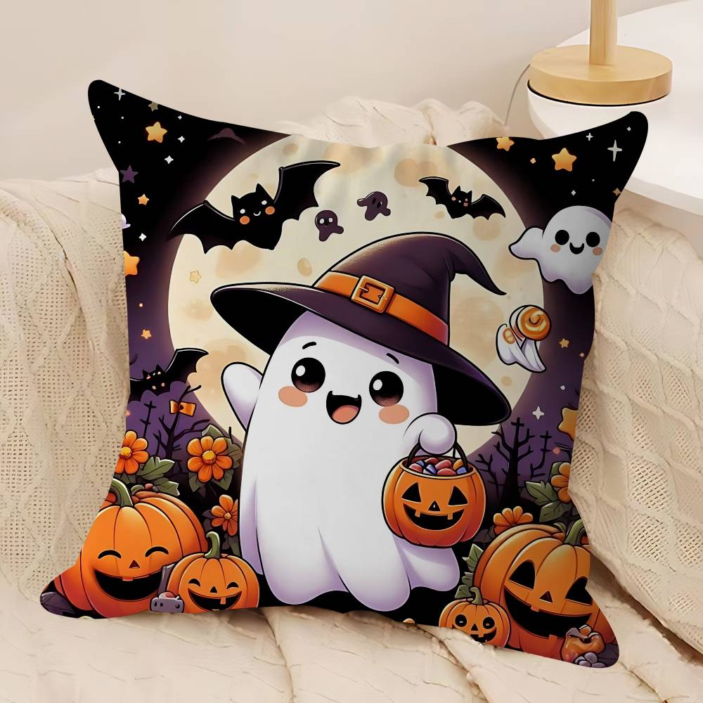 Tecknad Halloween Spöke Kudde Kuddfodral Örngott Vardagsrum Soffa Heminredning Anpassad