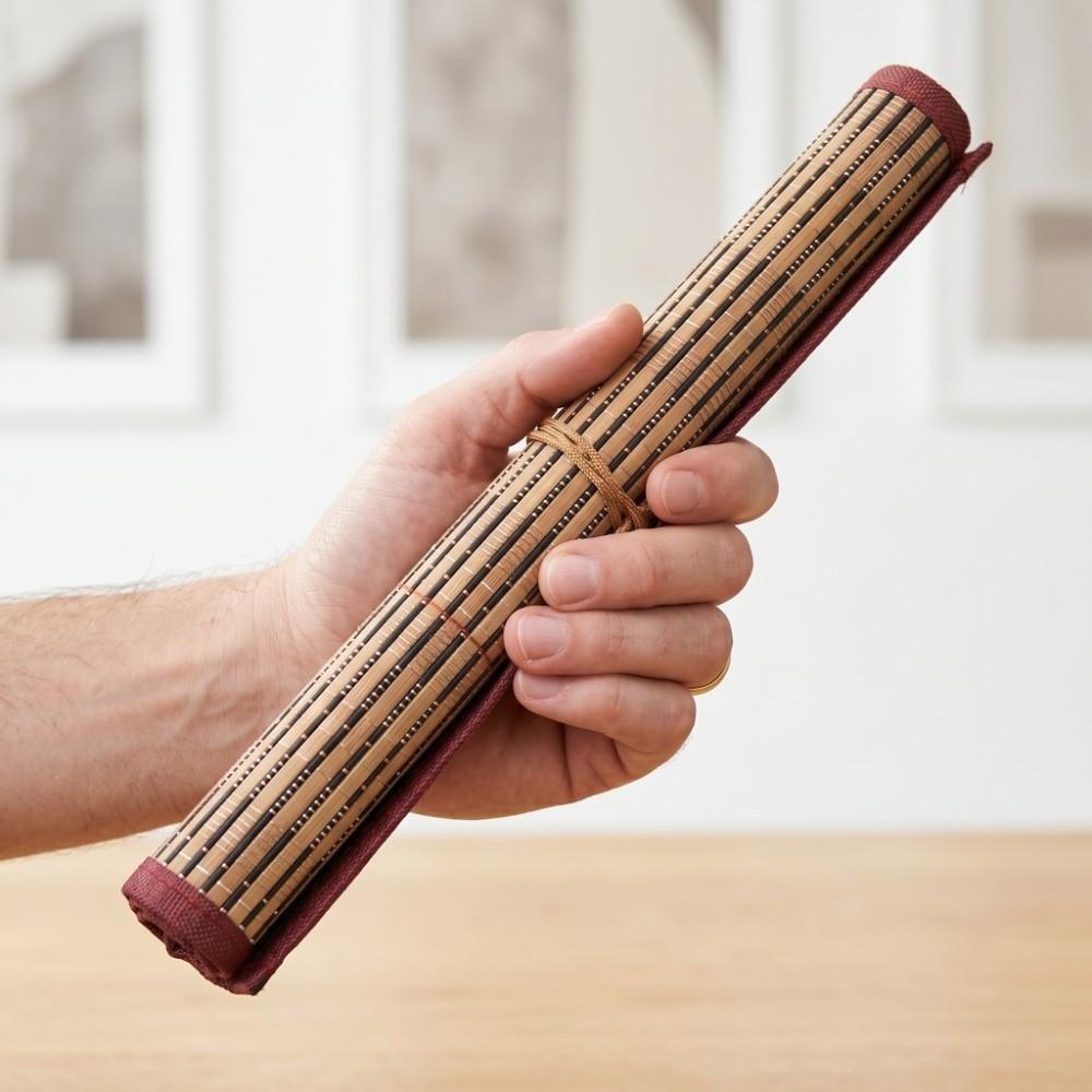 Roll Up Design Brush Rolling Bag Bamboo Material Paint Brush Holder Art Storage Bag  Artist Storage