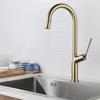 Brushed Gold/Gray Pull Out Kitchen Sink Faucet Brass Deck Mounted Stream Sprayer Hot And Cold Water Mixer Sink Faucet