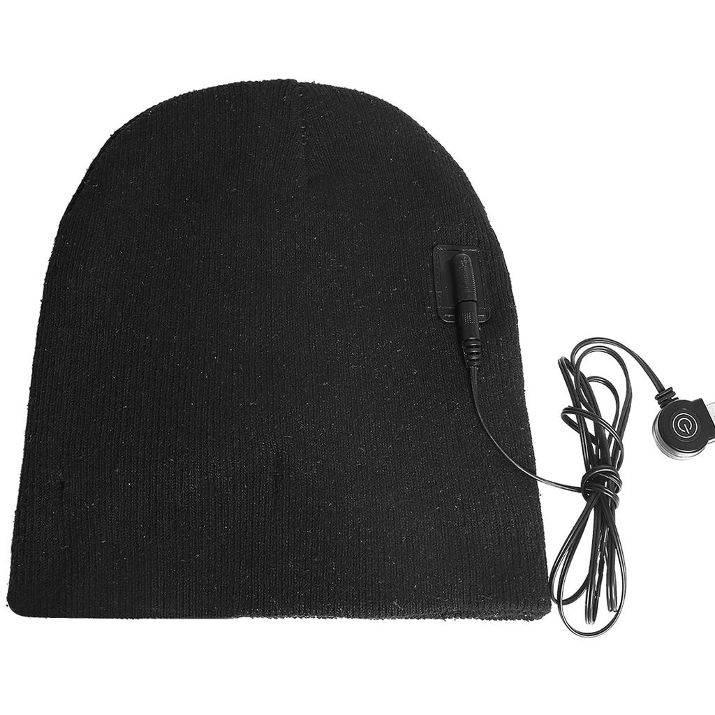 Autumn And Winter Knitted Warm Hat USB Chargings Hot Hat Outdoor Sports Ski Cap Anti Electric Heating Cap Heated Beanie Hat