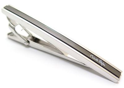 Mila Schön Gunmetal Border Tie Bar (Tie PinTie Clip) Men's Brass