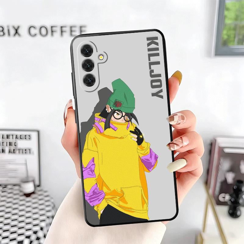 V-Valorant Killjoy Soft Phone Case for Samsung A17 A37 A57 A16 A26 A36 A56 A15 A25 A35 A55 A14 A24 A34 A54 A13 A23 A33 A53 A52 A