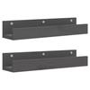 823586 vidaXL Étagères murales 2 pcs Gris 50x12x9 cm Bois de pin massif