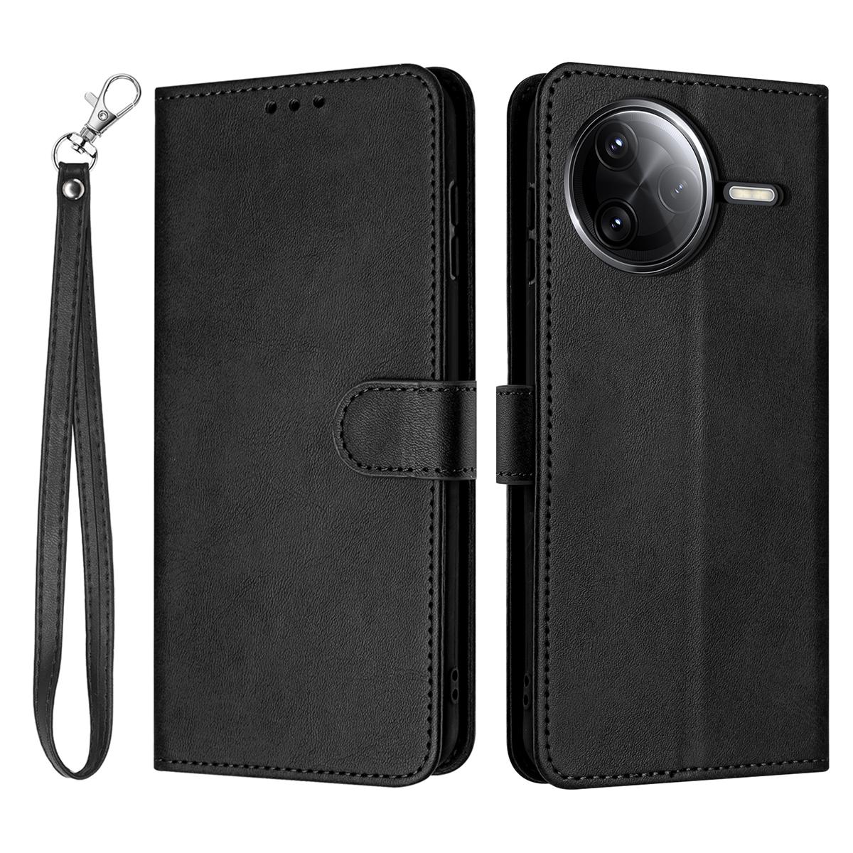 

Leather Case for Xiaomi Poco F7 Pro 5G/F7 Ultra 5G/K80 5G/K80 Pro 5G Stand Wallet Phone Cover Calf Texture Black