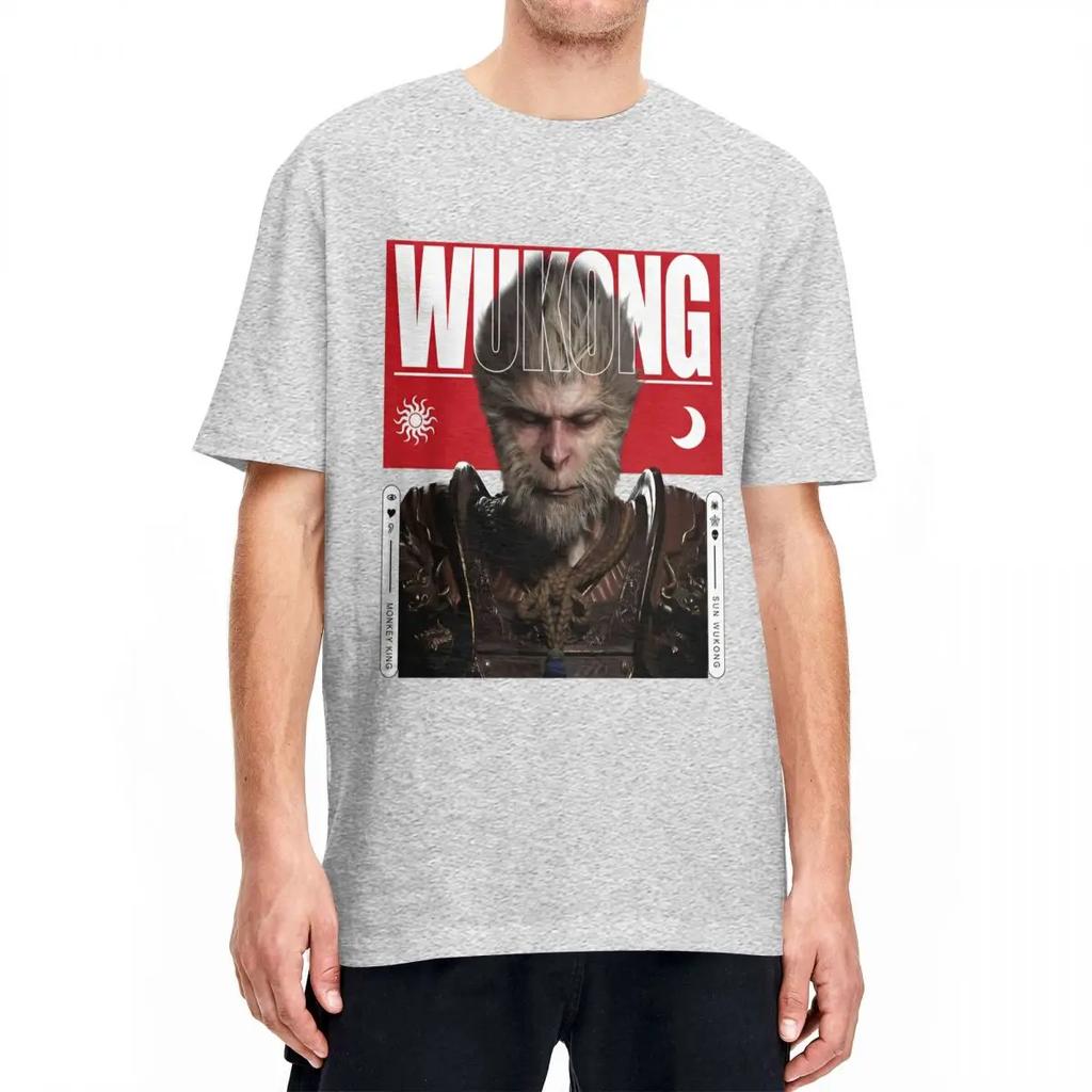Mens T-Shirt Black Myth Wukong New Game 2024 (5) T-Shirts Novelty Beach Tee Shirt Y2K Fun Pattern Pure Cotton Clothing Gift