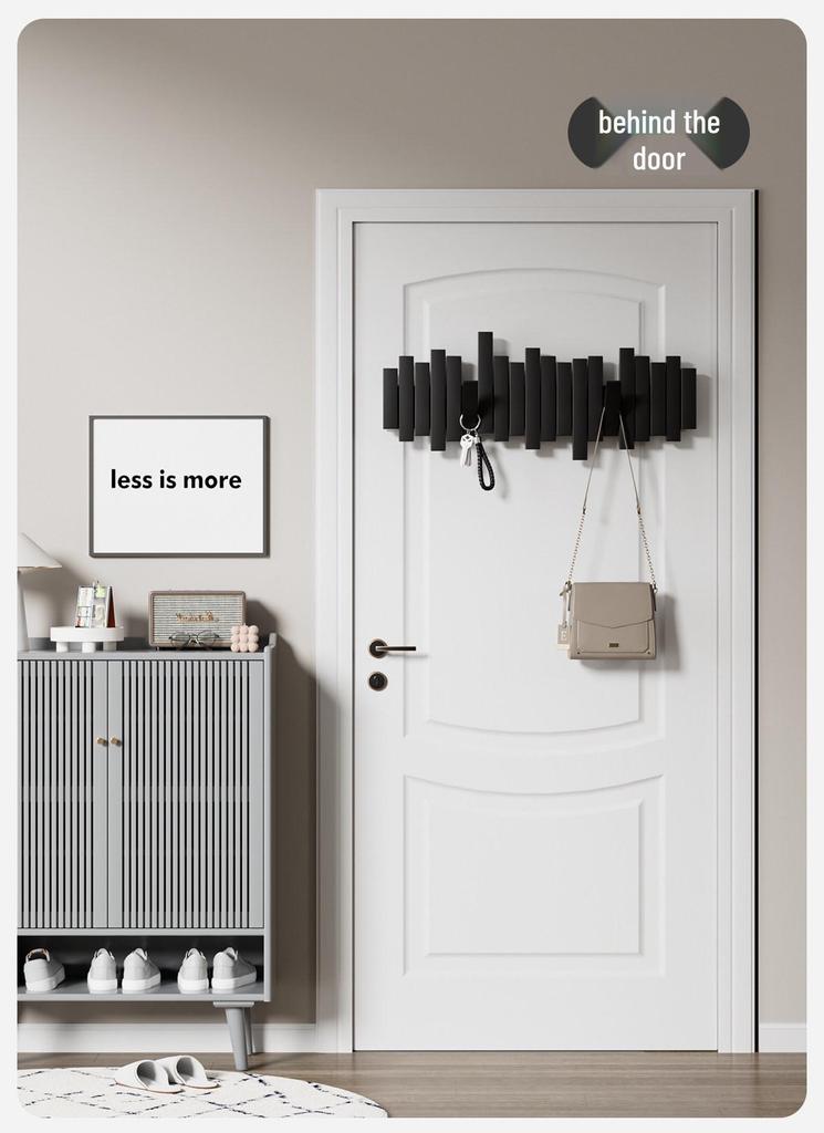 Massivholz Klaviertasten Garderobe - Wandhaken für Schlafzimmer, Flur oder Eingangsbereich