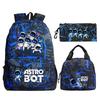 Game Astro bot peripheral printing fashion primary and secondary school students schoolbag three-piece set multi-function large capacity
