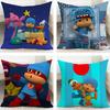 Cartoon Pocoyo Cushion Cover Cushion Covers Natural Linen Breathable Sofa Bedroom Decor Pillowcase