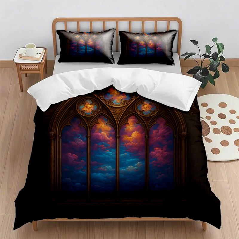

2025 new digital printing quilt cover set 2pcs/3pcs holiday gift household quilt cover without sheet (quilt cover + pillowcase) 135cmx200cm 2pcs