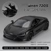 1:32 Scale 720S Electroplated Version Model Car Toy Doors Opened Sound Light Models Pull Back Rubber Tires Unique Gifts
