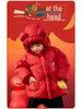 New Year Cotton Collection: Dudu's Festive Red Baby Jacket for Boys and Girls