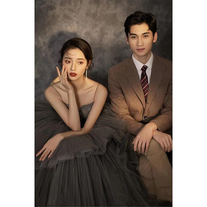 Wedding Couple Question Clothing Color Dress Mori Grey Elegant Wedding Dress Long Trailing Dress