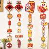 2pcs Cartoon Chinese New Year Wall Hanging New Year Lucky Decoration  Home Living Room Decor