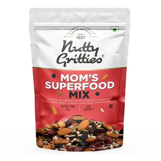 Nutty Gritties Mixed Nuts Dry Fruits -Roasted Almond, Pumpkin, Sunflower, Watermelon, Flax, Raisins, Black Currant, Cranberries, Blueberries, 200g 200GM