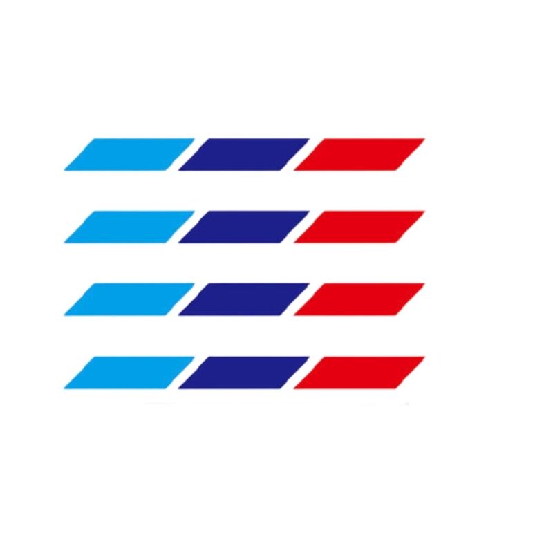 Car Motorcycle Stickers Scratch Concealment Italian French German Flag Pattern Stickers for Curved Surfaces PVC