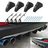 Universal 4 Pcs Car Black Rear Lower Bumper Lip Diffuser Trim Caps Cover for Honda Dodge Ford Toyota Exterior Accessories