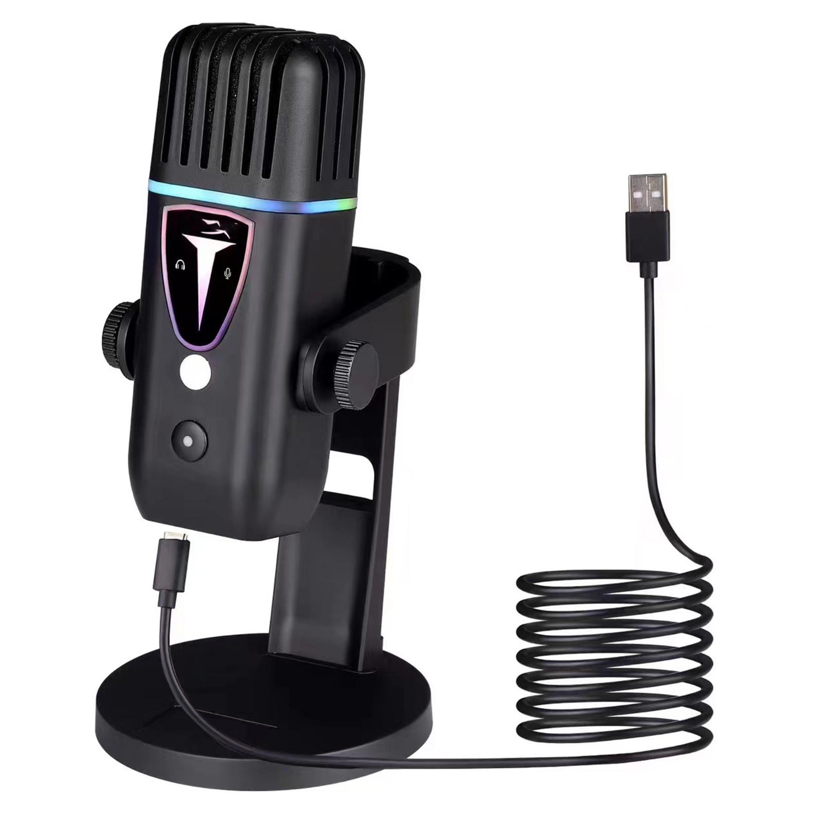 

USB конденсаторный микрофон компьютер мобильный телефон запись в реальном времени игровой киберспортивный микрофон desktop чёрный