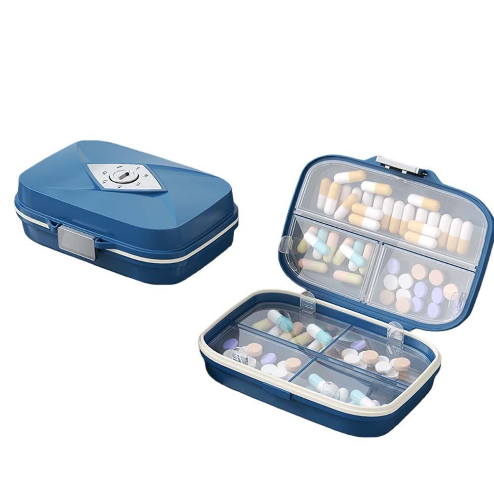 Grids Sealing 7 Grids Pill Box Medicine Tablet Container Mini Jewelry Storage Travel Pill Case Dustproof Plastic