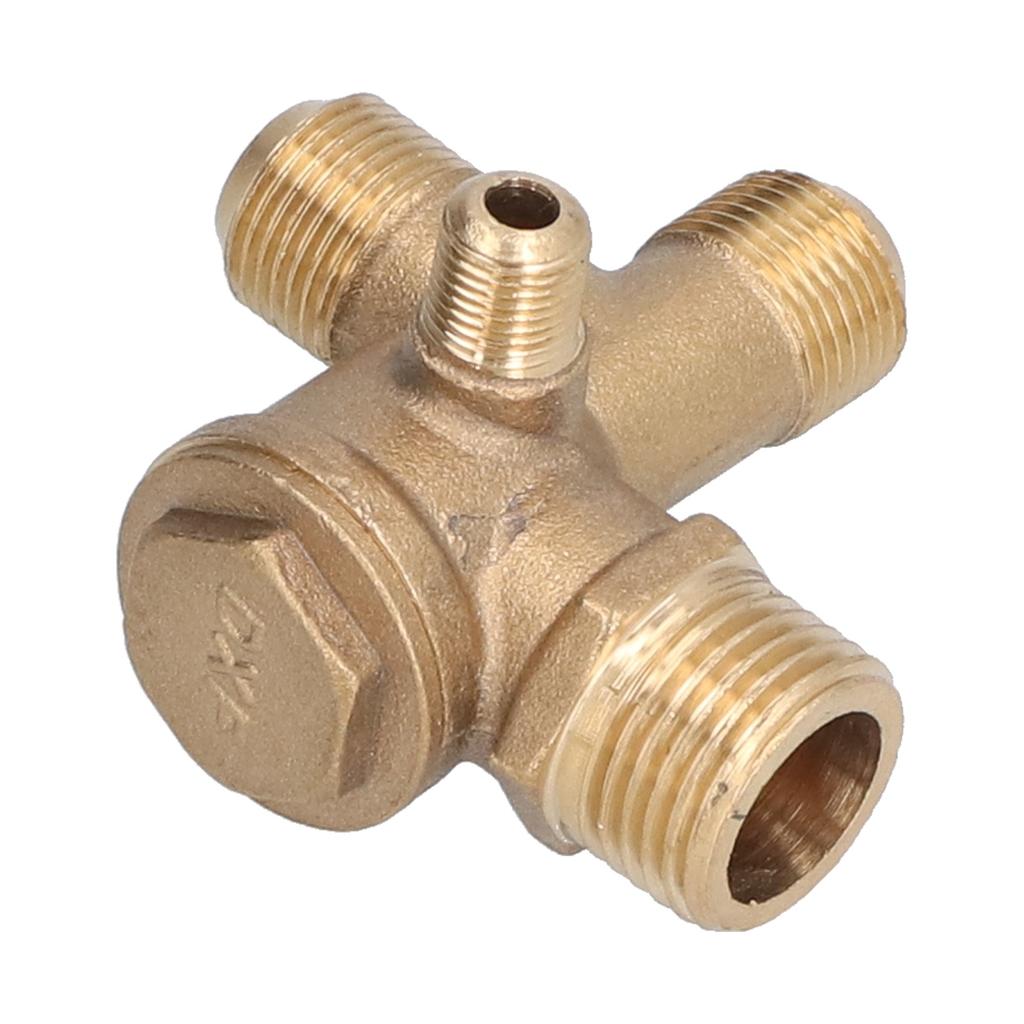 Valve Replacement Components Brass 4 Way Double Pipe Check Valve Accessory