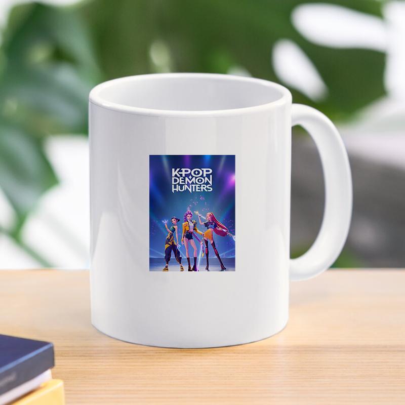 

K-pop Охотники на демонов Кружка Huntrix Girl Saja Boys Чайная чашка для молока Мультяшная Зои Руми Мира Кофейная кружка Чашки Подарок на день рождения Рождество 300 мл 12