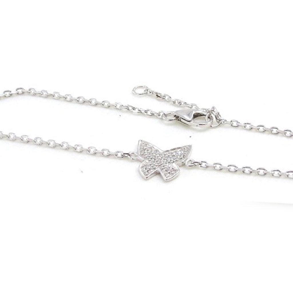 Les Trésors De Lily [I9793] - Silver Bracelet 'Butterfly' Silver White (rhodium-plated) - 10x10 Mm