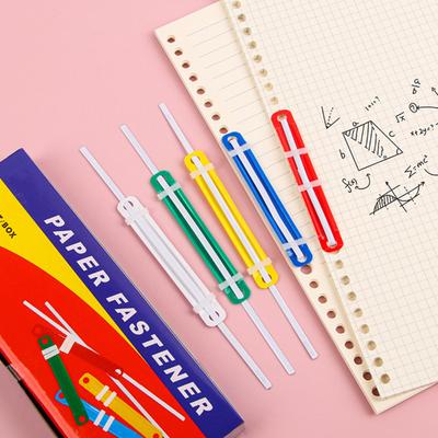 50Pcs Binding Buckle 2-hole Binder Clips Durable Easy-to-use Paper Fasteners Quick Secure Binding for Loose-leaf Documents
