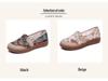 Damen Espadrilles im ethnischen Sommerstil: Atmungsaktiv, Weiche Sohle, Rutschfest, Slipper aus Peking-Stoff