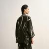 Less 2025 Autumn New Oblique Placket Silk Blend Shirt