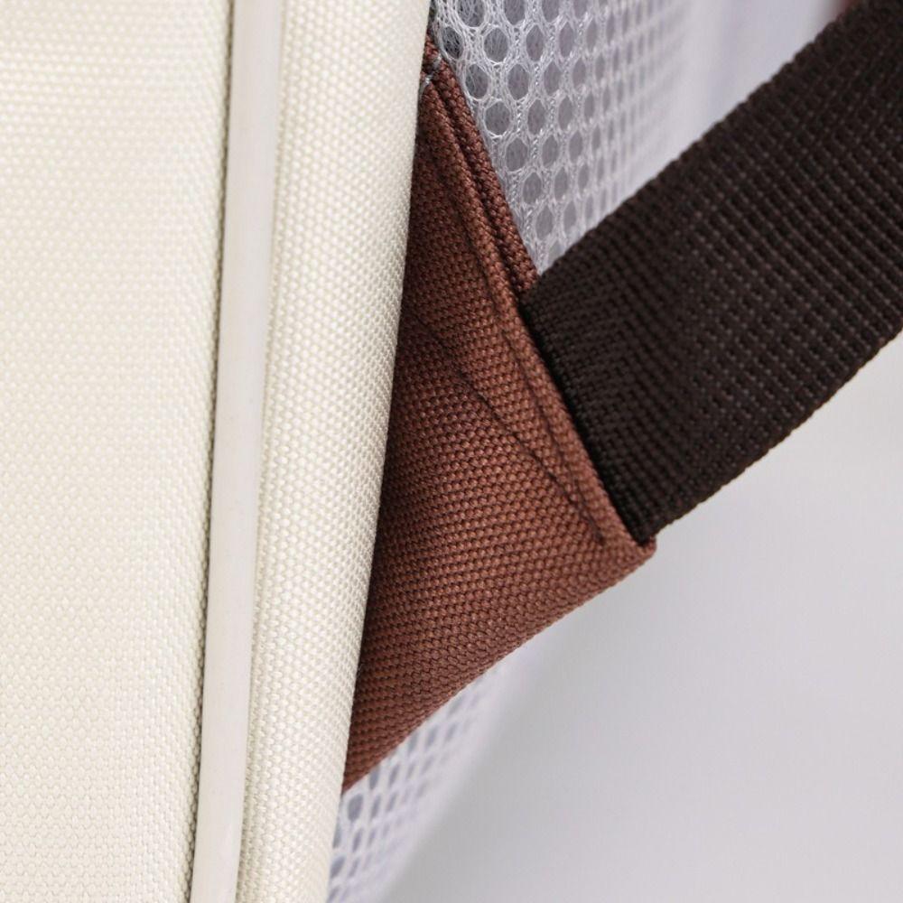 Large Capacity Pet Carrier Backpack Foldable Structure Breathable Cat Shoulder Bag Roller Shutter Adjustable Straps