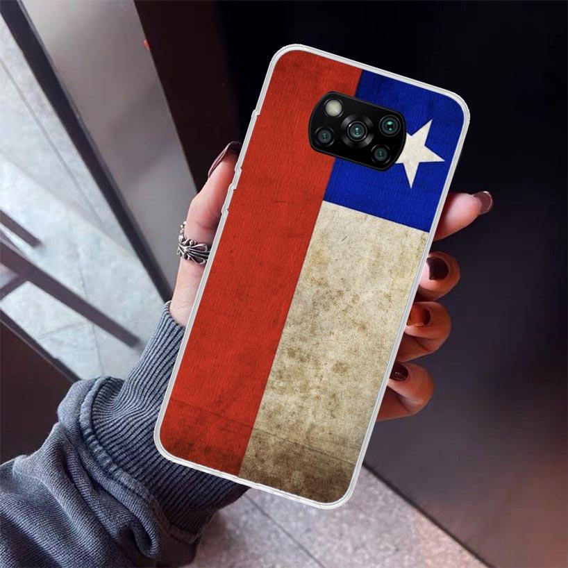 

Chile Flag Phone Case For Xiaomi Poco X7 X6 X5 Pro F7 Ultra Redmi 15C 15 13 13C 12 12C 10 10A 10C 9 9A 9C 9T Shell Poco X7 X6 X5 Redmi 12