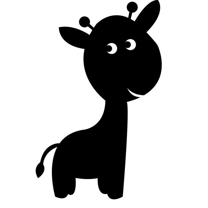 Giant Chalkboard Sticker Giraffe 80 X 58 Cm 1 Piece