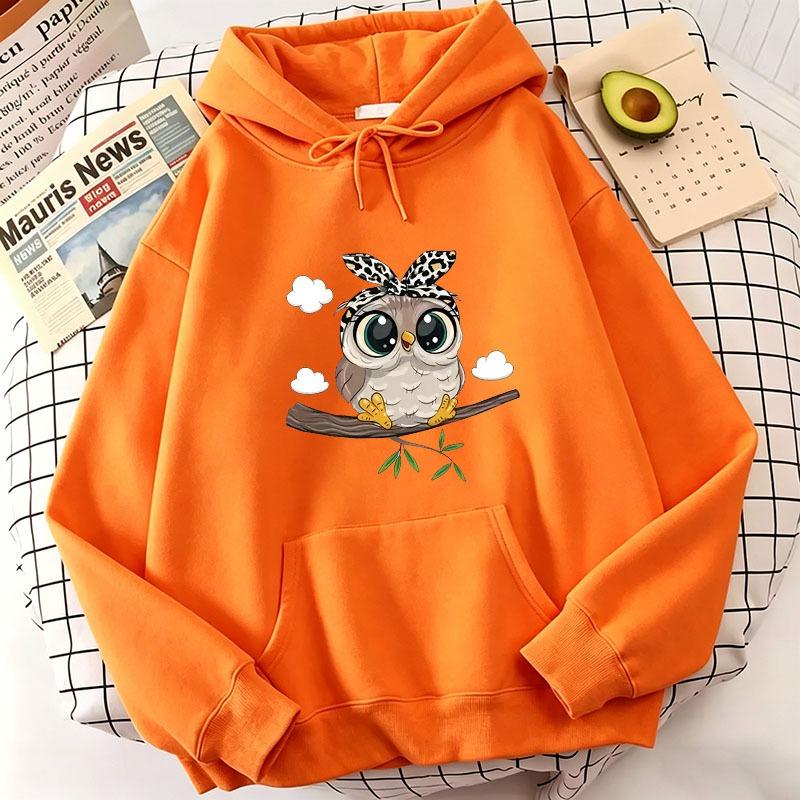Cute Cartoon Owl Funny Hoodies Spring Autumn Winter Casual Hoodies Sweatshirts Men Women Pullovers