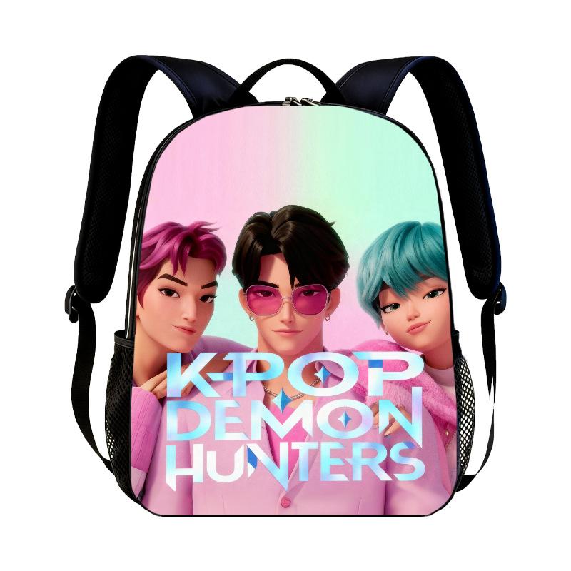 KPop Demon Hunters Cartoon Peripheral Backpack for Students Boys Girls Bags Teens Daily Backpack Travel Rucksacks Daily