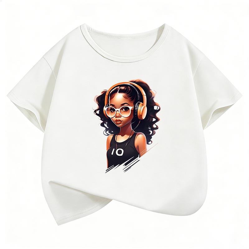 Trendy 2026 Hip Hop Girl TShirt Printed T Shirt Girls Summer Clothes Short Sleeve Tops TShirts Cute Girls Clothing