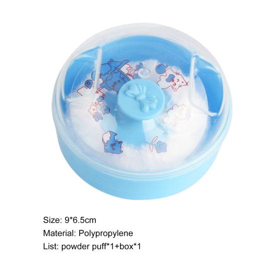 Puderpufflåda för bebisar Resvänlig Stark Färg Accessoar Behållare för Babytalk med Puff för Barn
