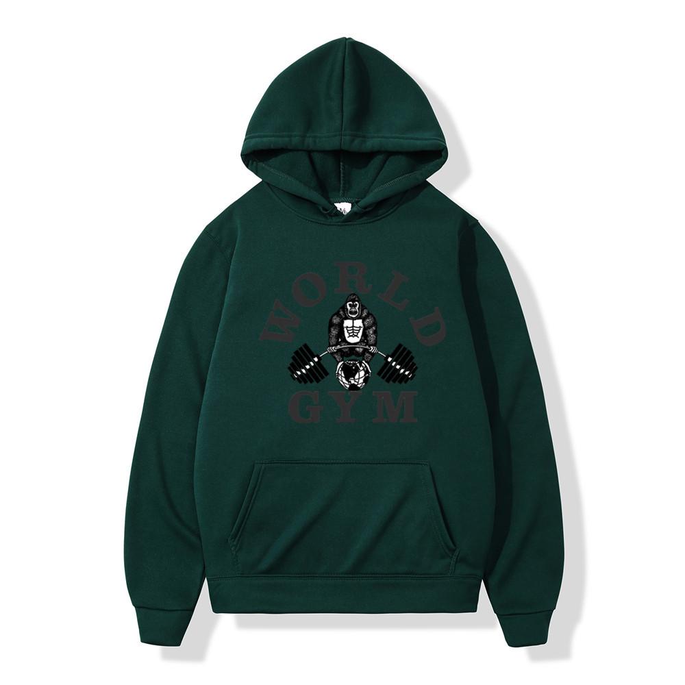 Fashion Men Hoodies World Gym Sports Harajuku Couple Men Womnen Fashion New Brand Design Pullover Men's Fleece Hoodies