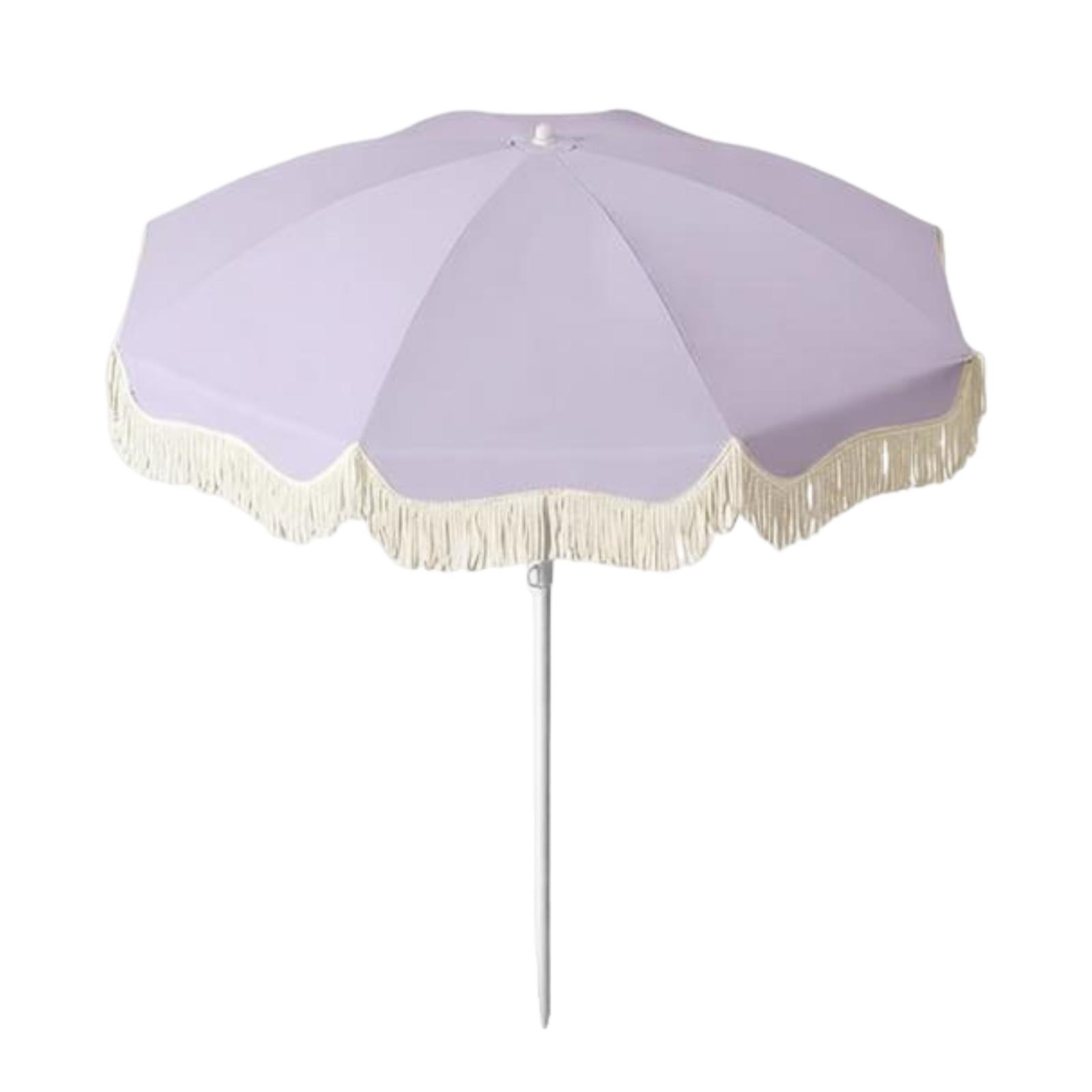 Portable Patio Umbrella Fringe Parasol Sun
