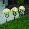 Solar LED Halloween Skeleton Decoration Stakes Glowing Skeleton Head Skeleton Lamp Outdoor Lawn
