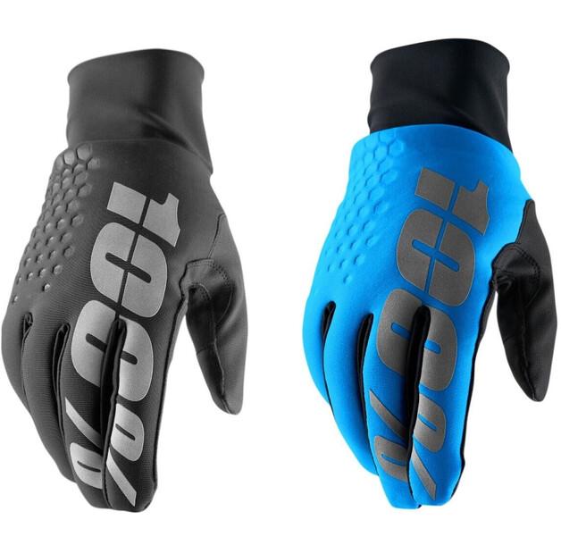 100% Hydromatic Brisker Cycling Gloves (blue)