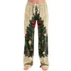 Women's Casual Christmas Printed Pajama Pants Loose Fit Sleepwear for Home