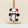 Christmas Festival Parties Ornament Stylish Keyring with Christmas Panda Pendant Lovely Phone Key Chain Decoration