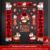 25Pcs Spring Festival Couplets Set Lucky Blessing Wall Door Window Couplets Stickers Chinese New Year Decoration