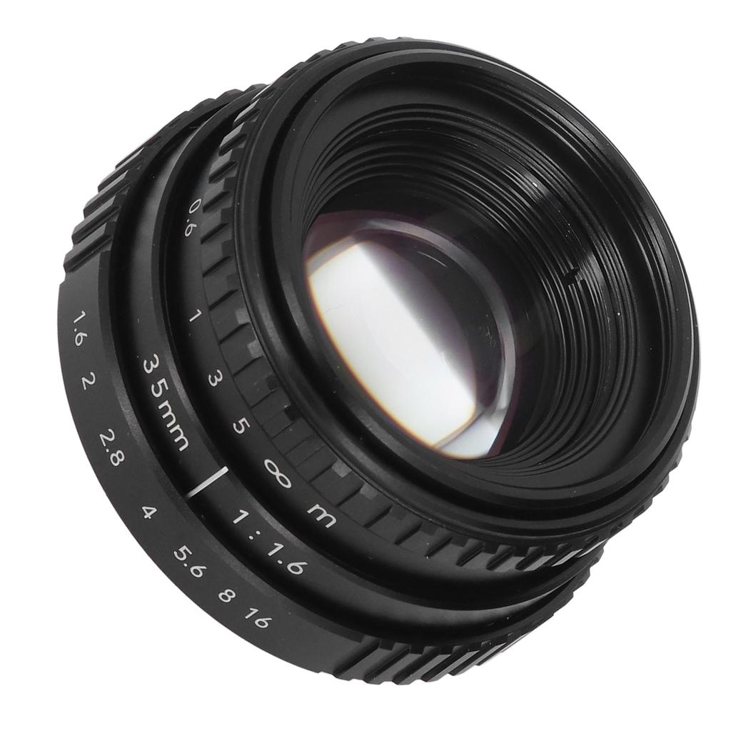 35mm F1.6 APS C Manuelles Fokussierobjektiv Rahmen aus Aluminiumlegierung Mehrschichtvergütetes Kameraobjektiv