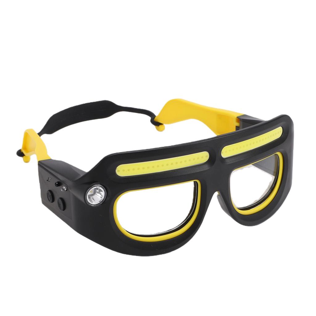 Rechargeable LED Glasses Lamp Dual Beam with Motion Sensor 5 Modes Light Up Headlamp Portable for Outdoor Running