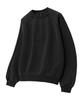 MOZMOZ Heavy Weight Pigment Raglan Back Slit Oversized Sweatshirt Black