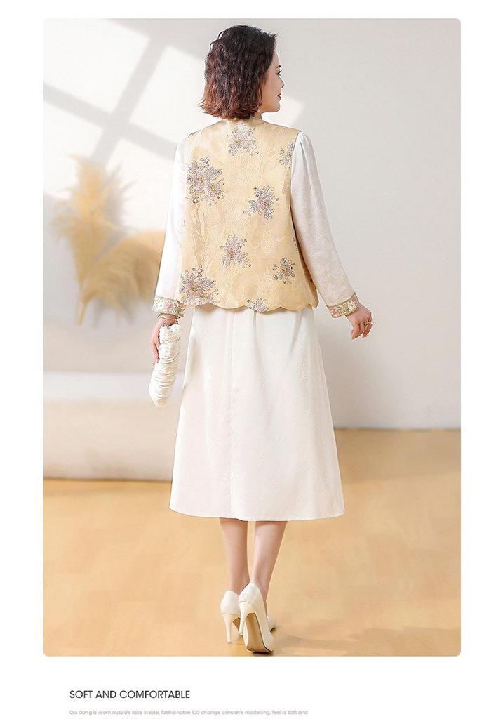 Elegant 2026 Chinese National Style Women's Vest with Embroidery - Perfect for Mother's Day
