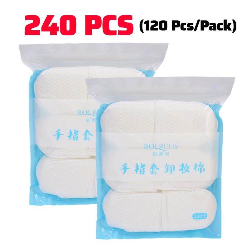 120/360 Stück U-förmige Make-up-Entfernungs-Wattepads Einweg-Entfernung Reinigend Weich 80G Perlenprägung Wattepads Hautpflege-Werkzeuge