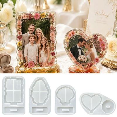 Reusable Picture Frame Silicone Molds DIY Heart Frame Mold Silicone Resin Mold  Resin Casting