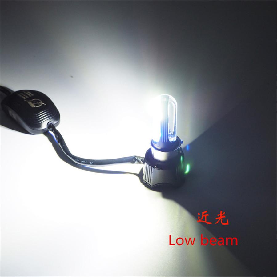 40W 4000LM Motorcycle Daul Color U-shaped LED Head Light Hi/Lo Beam DRL Foglight