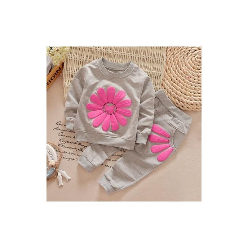 Entzückende Kleinkind Kinder Baby Mädchen Herbst Outfits mit gemütlichen T-Shirt Oberteilen und langen Hosen 2-teiliges Set